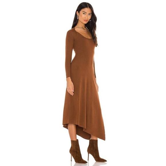 A.L.C. Harvey Rib-Knit Maxi Asymmetrical Hem Dress - Picture 5 of 14